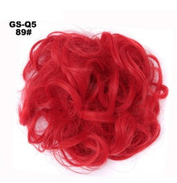 Europe, Japan, and South Korea popular hair bun fluffy natural drawstring curly hair ball head hair ring hair set female hair accessories chemical fiber hair Europe, Japan, and South Korea popular hair bun fluffy natural drawstring curly hair ball head hair ring hair set female hair accessories chemical fiber hair